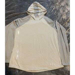 Under Armour Hooded Heat Gear Grey Top Running Shirt Size Medium Women’s